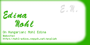 edina mohl business card